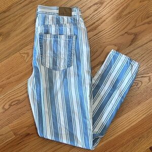 American Eagle Outfitters Blue and White Striped Jeans